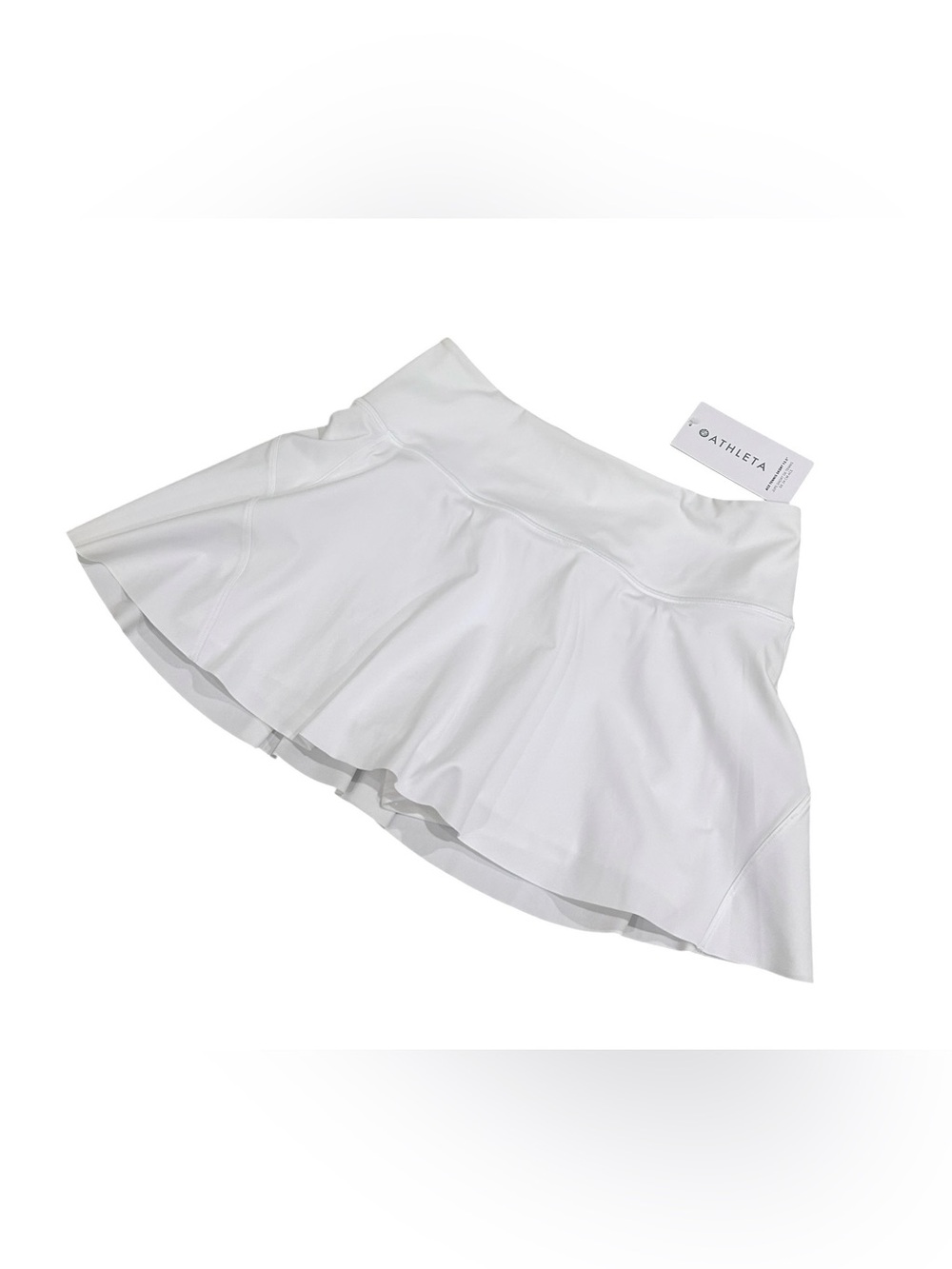NWT Athleta White tennis ace Skort 13.5 with back zip pocket size medium
